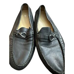 Cole Haan Men's Black Leather Air Soles Driving Moccasins Slip On Loafers Size 8